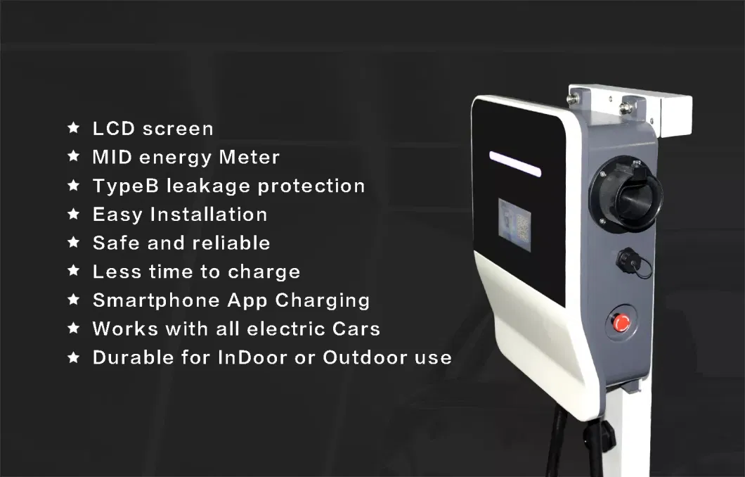 22kw*2 Dual Connector EV AC Charging Pile for Commercial Public Use Charging Station