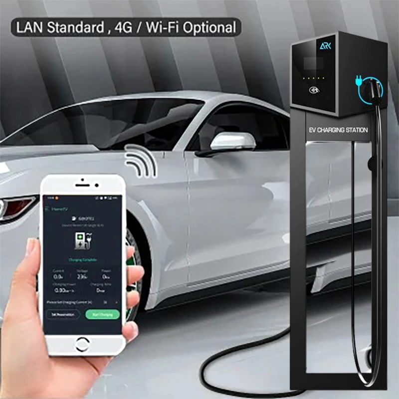 Free Standing 22kw 32A EV Type 2 EV Charging Station for for Electric Vehicles