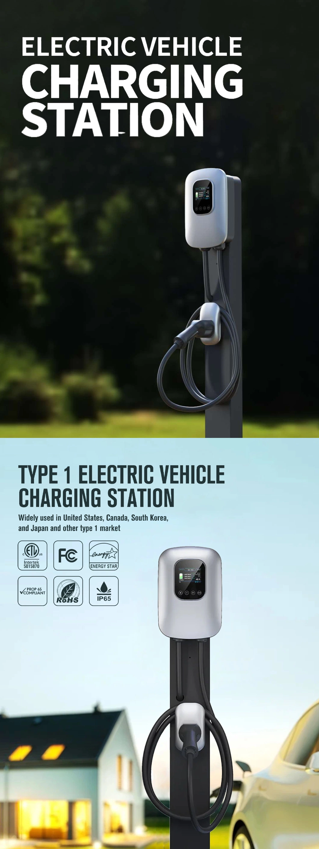 OEM Electric 7kW Home pile appliance decoration portable power vehicle charging station