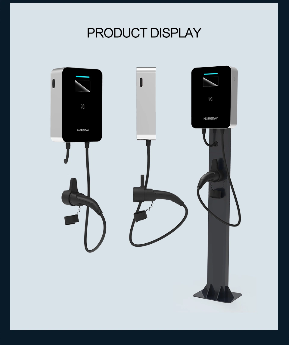 More APP EV Car Charger 32A Evse Wallbox Electric Car Charging Terminal Station 220V 7kw Type 2 Single Phase 6m Cable