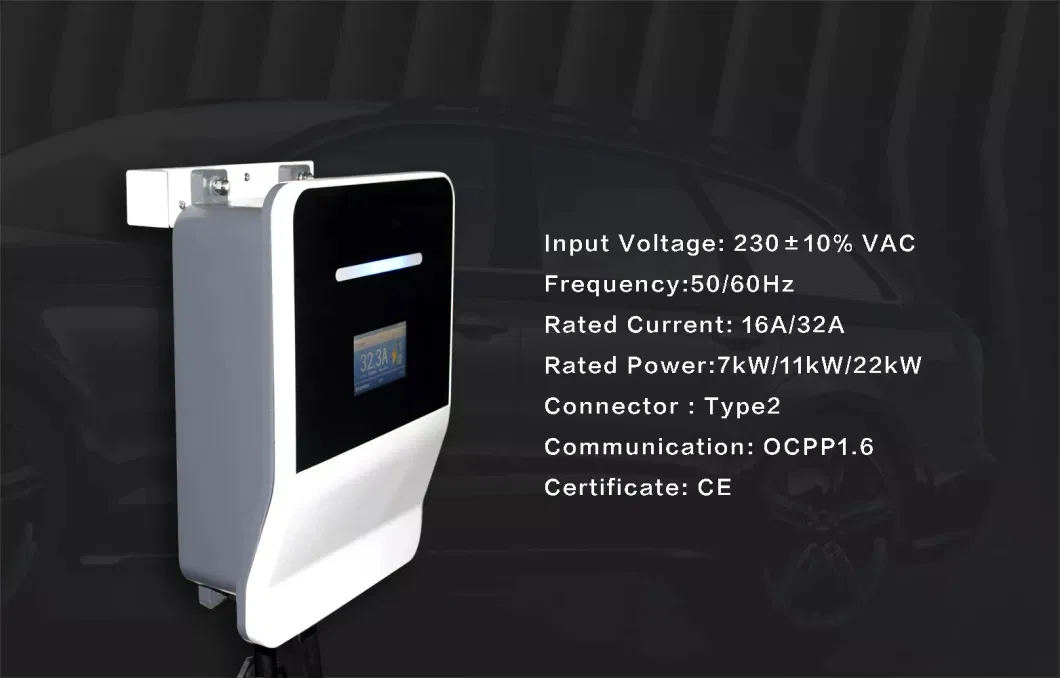 22kw*2 Dual Connector EV AC Charging Pile for Commercial Public Use Charging Station