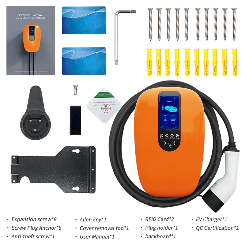 7 Kw Electric Vehicle AC Charging Wall Box for EV Car