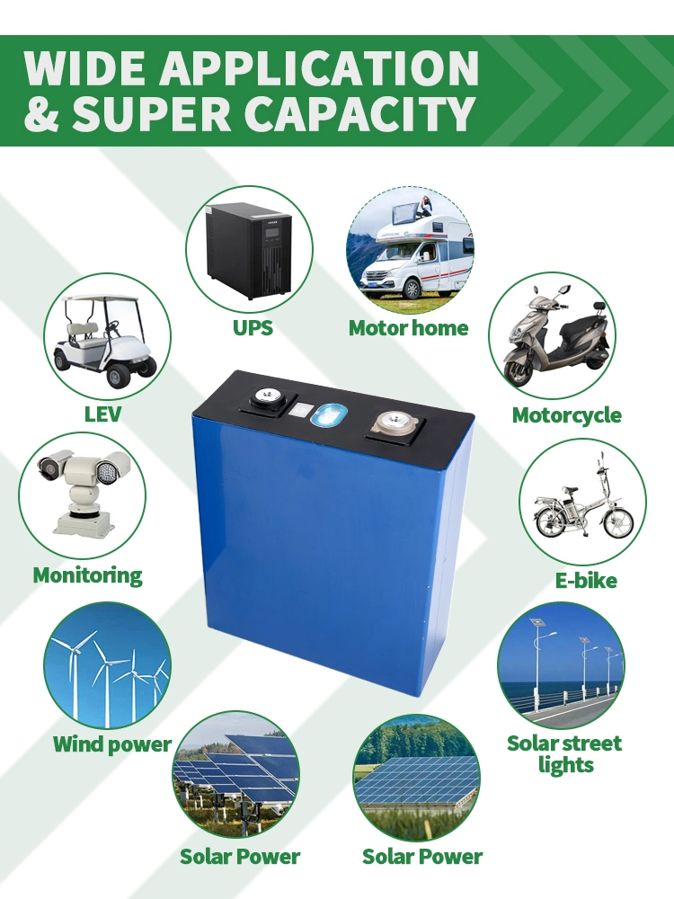 Eco Power High Performance LiFePO4 3.2V280ah Battery with High-Rate Charge/Discharge LFP Cells for EV, Ess