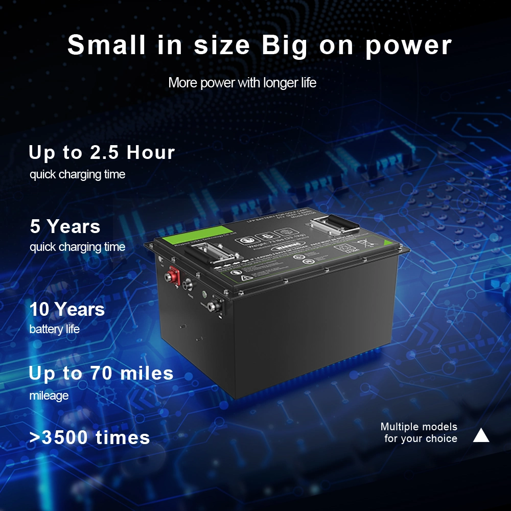 EV Charger Stable Discharge Lithium LiFePO4 Battery for Electric Forklifts/Agricultural Carts