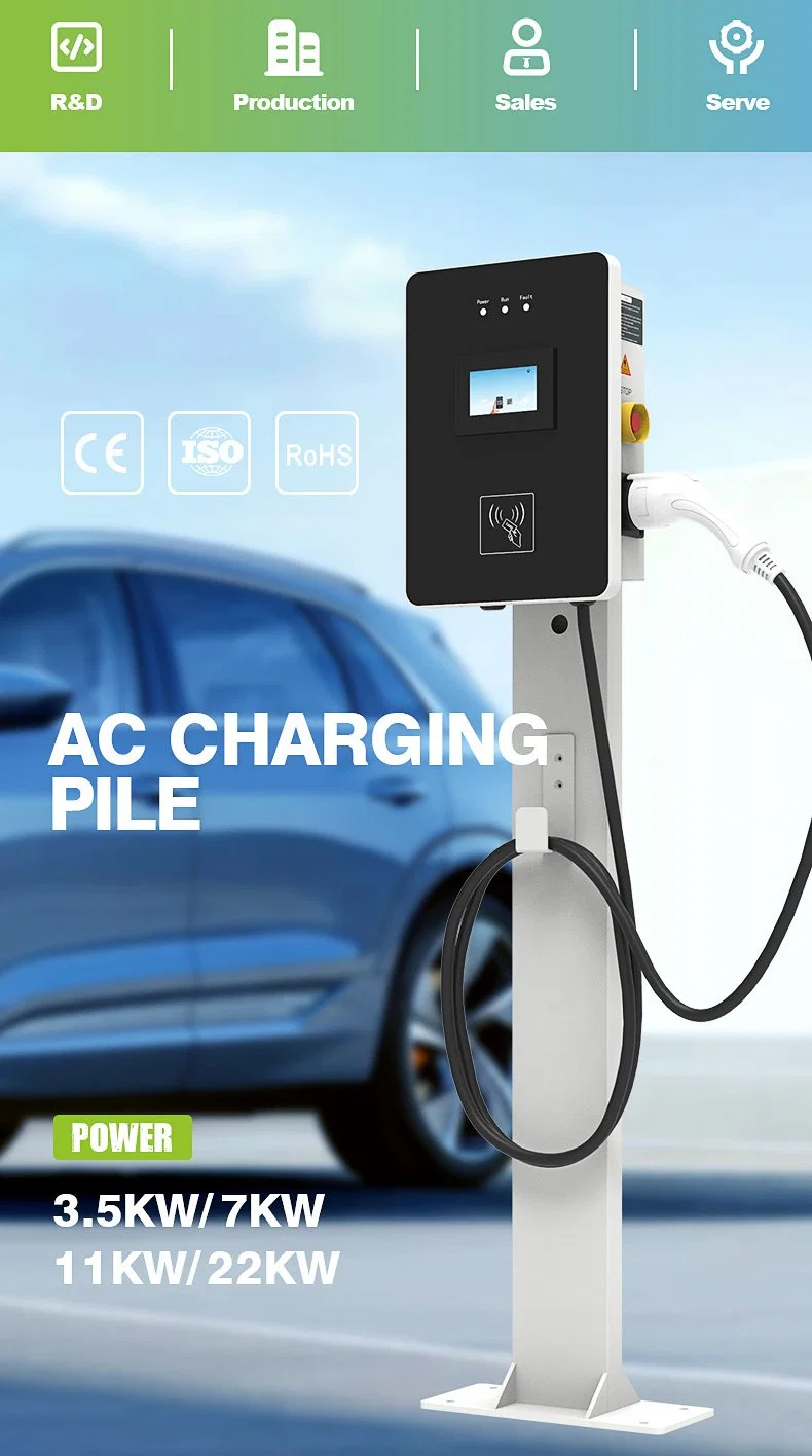 Wholesale Cheapest 16A 32A Wall Mounted EV Charger 3.5kw 7kw Gbt Type 2 Level 2 EV Car for Outdoor Charging