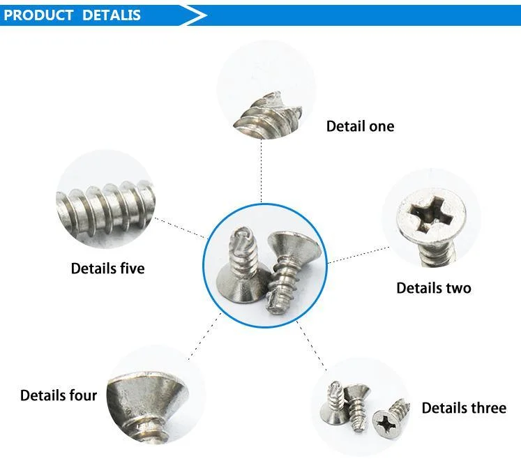 Self Drilling Screw DIN Csk Head Teks/Type17/Wing Teks Point Carbon Steel