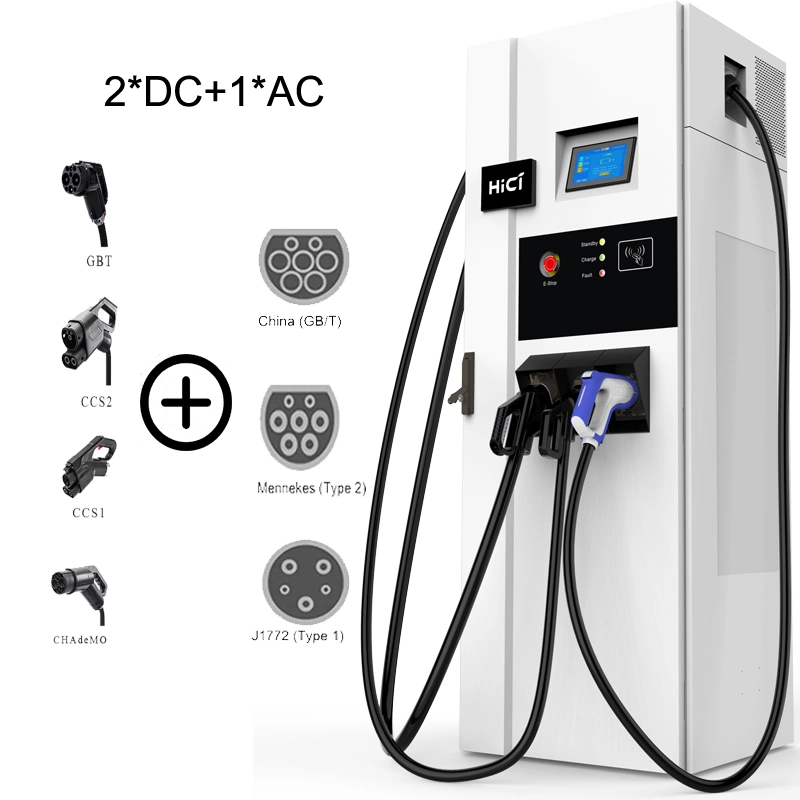 DC CCS2 Chademo, Gbt +AC Type 2 Fast Charging Station EV Car Charger Station