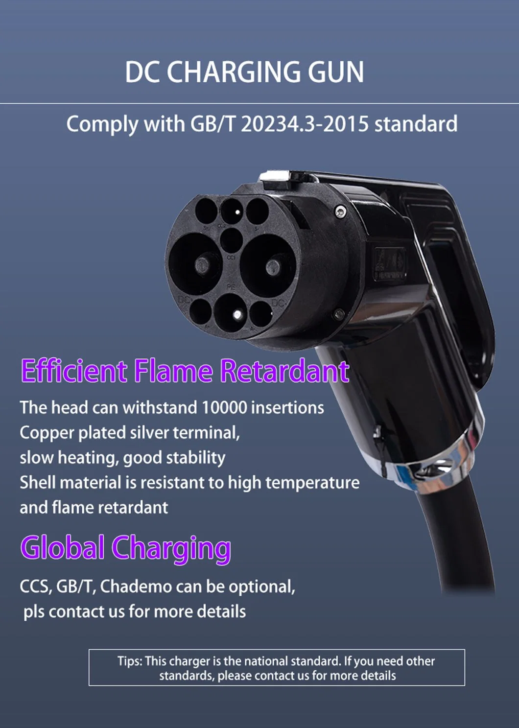 Maxpower Ocpp1.6j CE Fast Charging 30kw 40kw 60kw CCS Gbt Gun Electric Car Charger Type 2 EV Charging Station