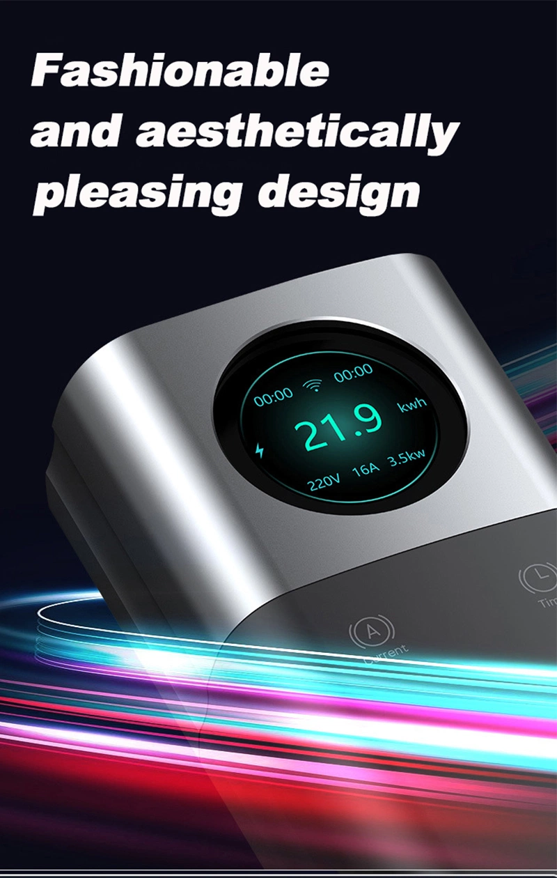 2.8 Inch Screen Display AC EV Portable EV Fast Car Charging Station for Home Use