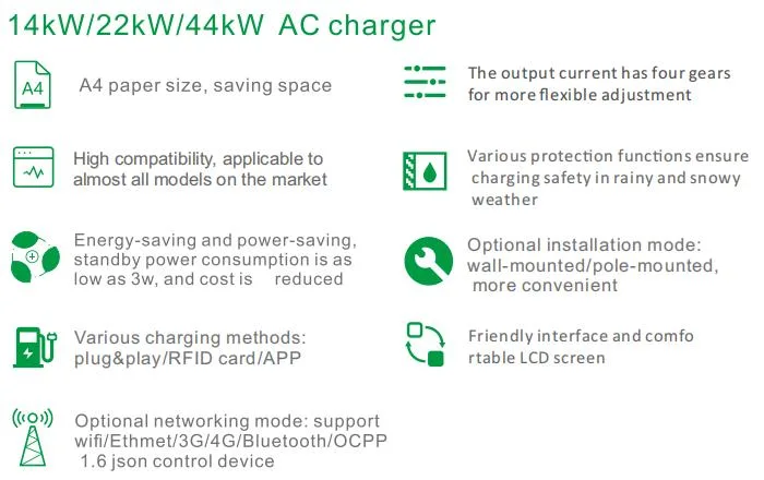 Home Electric Vehicle Indoor/Outdoor Electric Car Charger Charger Point for Car Charging with CE Certificate