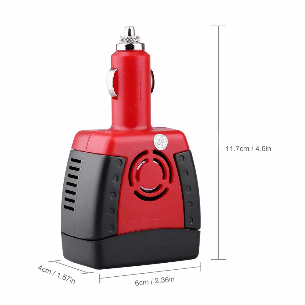 Red Modified Sine Wave 150W DC AC Inverter for Car