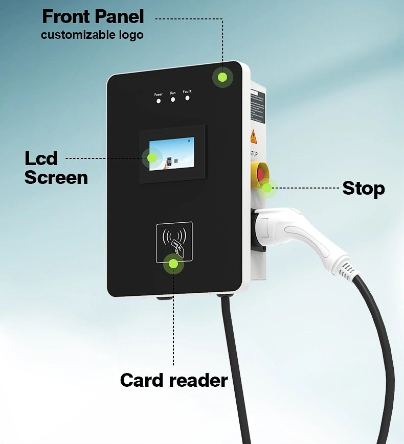 Wholesale Cheapest 16A 32A Wall Mounted EV Charger 3.5kw 7kw Gbt Type 2 Level 2 EV Car for Outdoor Charging