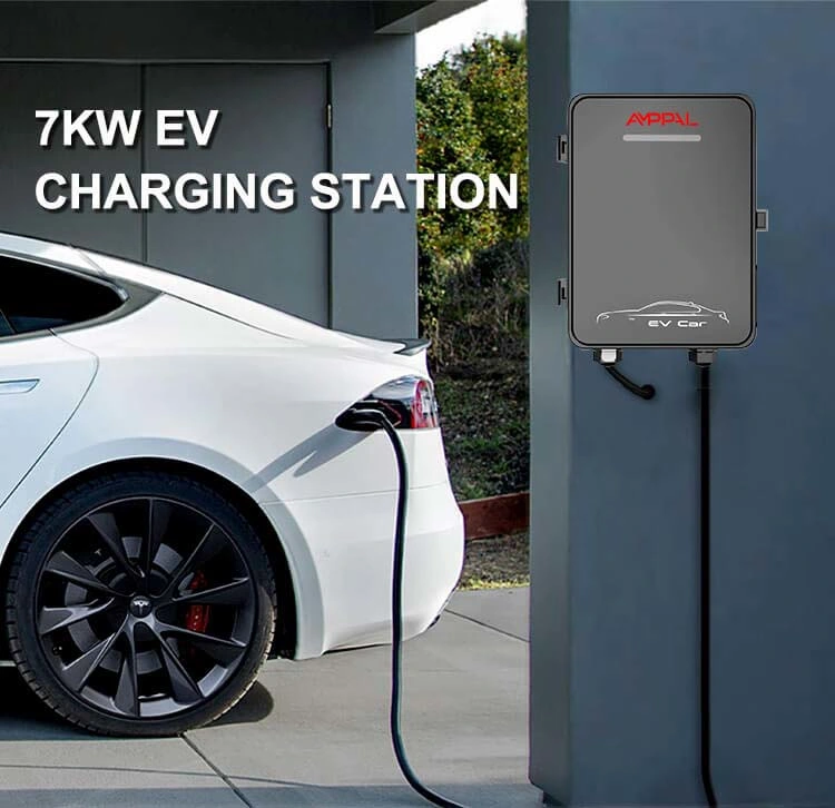 Amppal Customized 7kw Charge Pile Commercial Electric Vehicle EV Car Charging Stations