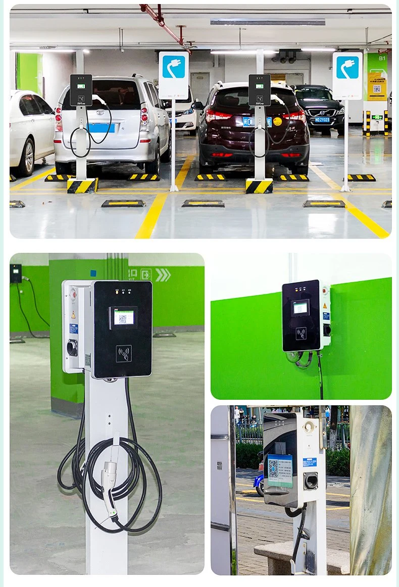 Wholesale Cheapest 16A 32A Wall Mounted EV Charger 3.5kw 7kw Gbt Type 2 Level 2 EV Car for Outdoor Charging