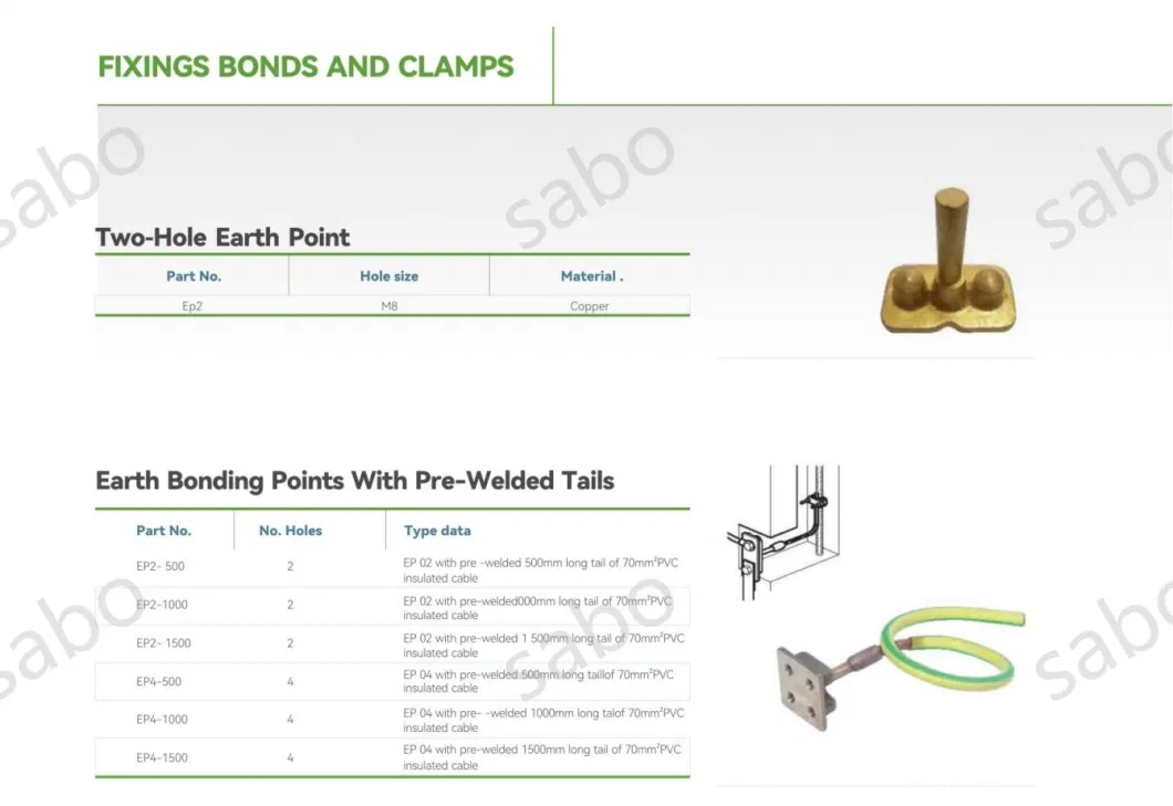 Earth Bonding Points with Pre-Welded Tails