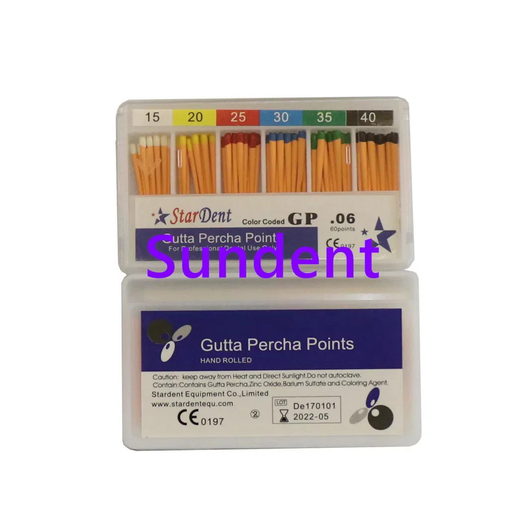 OEM Custom Logo Dental Gutta Percha Point Endodontic Root Canal Use