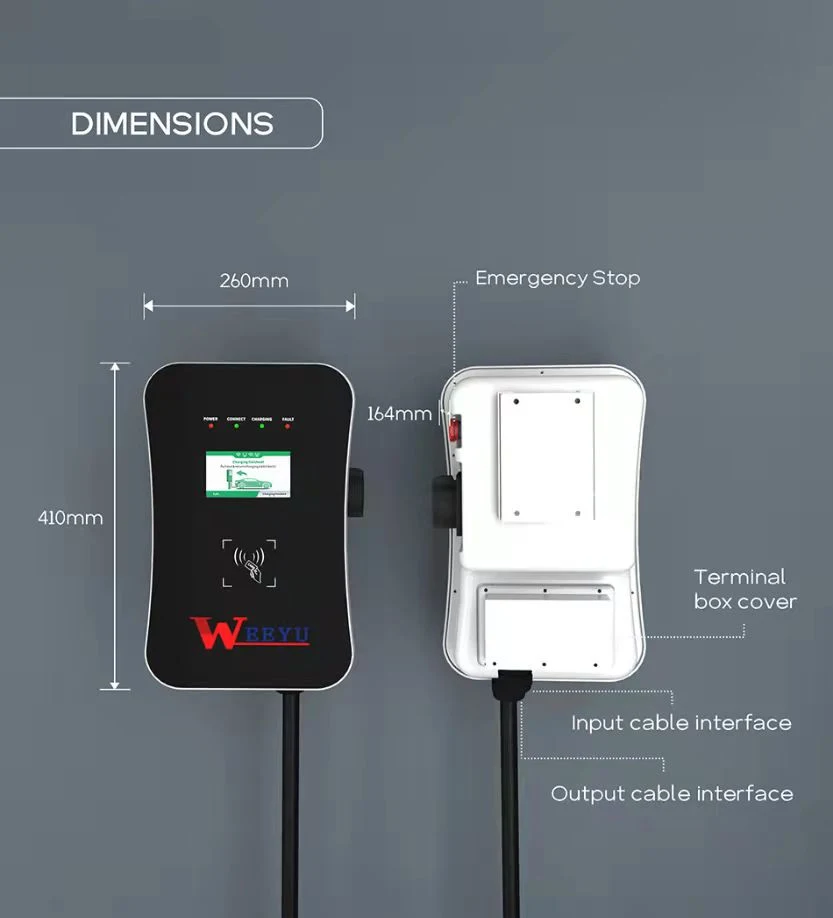 Weeyu Type2 Electric Car Home Charge EV Battery Charger 16A 11kw