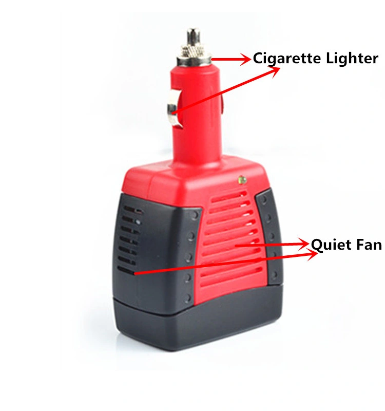 Portable Mini Car Power Inverter DC 12V AC 220V 75W Car Inverter