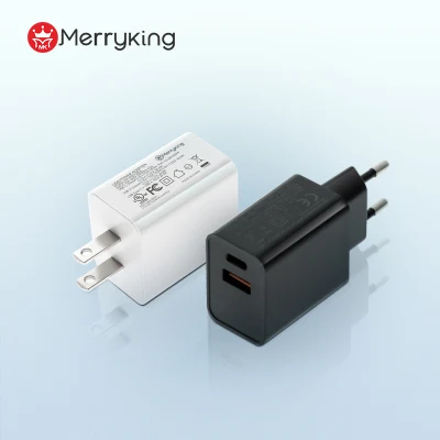 Caricabatterie rapido CE Merricking Pd 15 W 20 W 18 W 30 W. Adattatore di alimentazione USB a doppia porta di tipo C c.a., 5 V. 2 A 2.1A caricabatteria USB a parete a porta singola/doppia per telefono cellulare