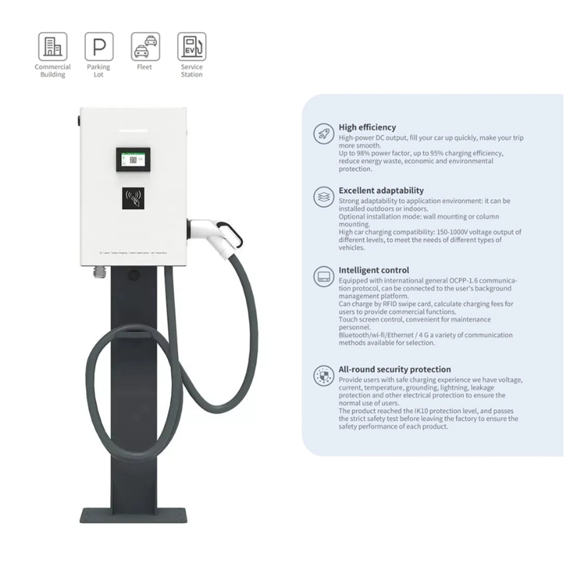 OEM ODM Electric Car EV Charge Fast DC Charging Station Wallbox 20kw 30kw Ocpp1.6 for Home and Business