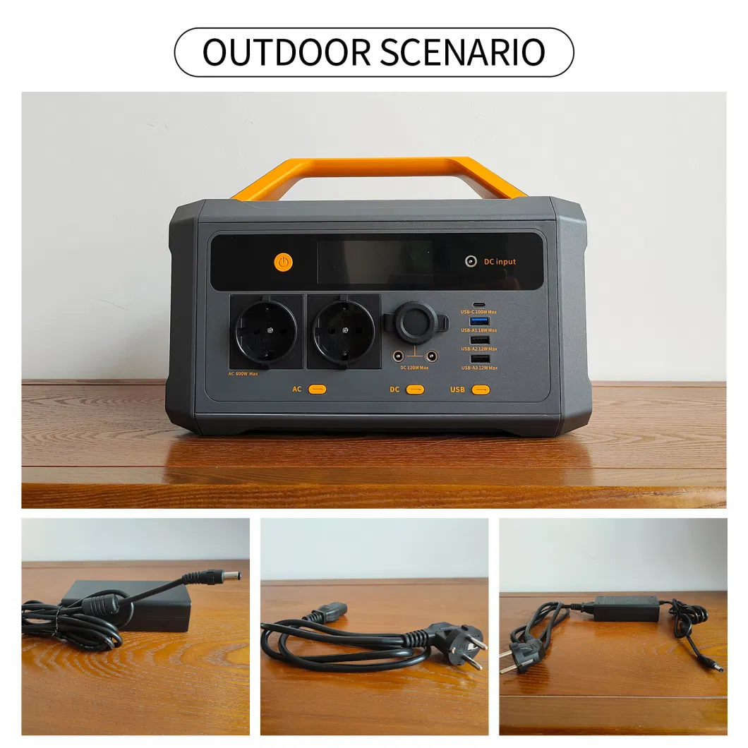 600W Multifunctional Portable Power Supply Solar Station with 448wh for Outdoor Activities