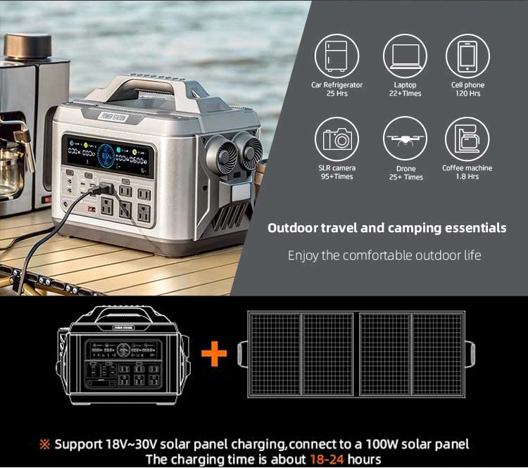 Factory Direct Selling Portable Power Solar Charger 1200W Mobile Charger for Food Truck and Camping