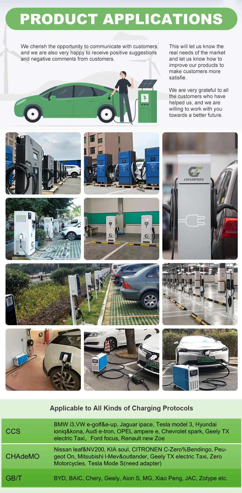 Ocpp 15kw 20kw 30kw 40kw Car Home Commercial Use Portable DC EV Charger Point CCS2 CCS1 Chademo Gbt