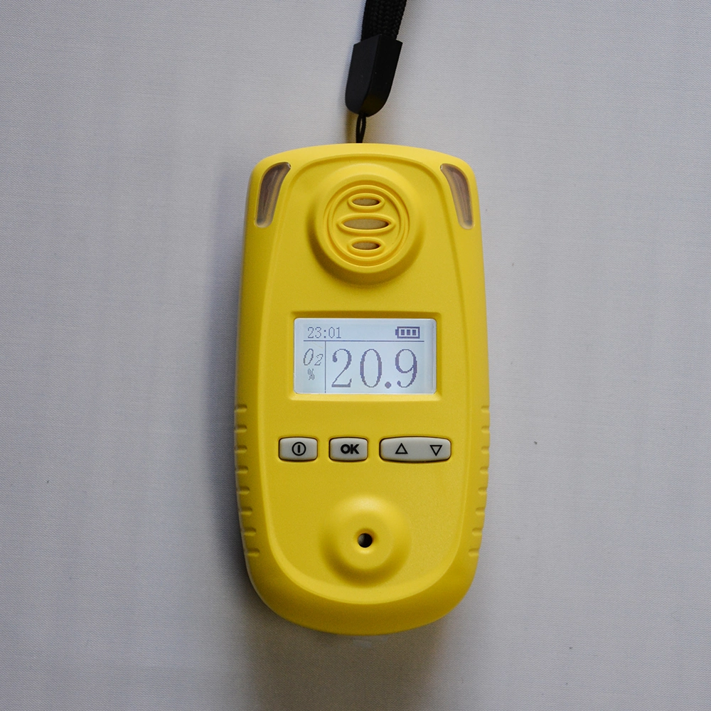 Handheld O2 Gas Meter, Battery Powered Single Gas Analyzer with Long Probe O2 Sensor