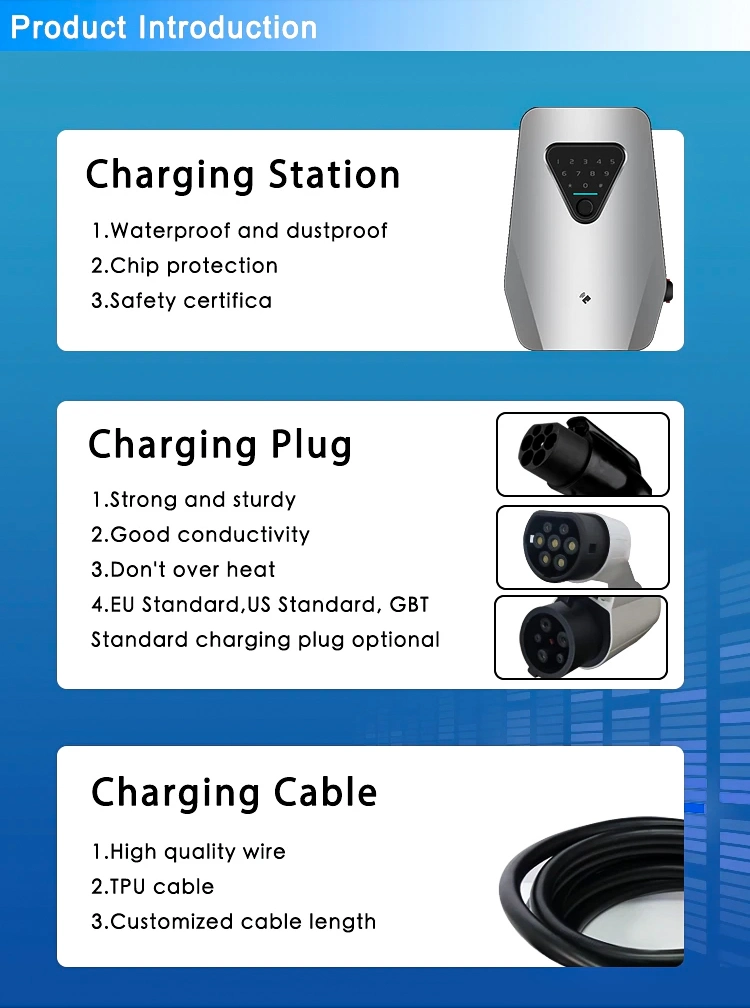 High Quality EV Fast Charger Wallbox 7kw Electric Car EV Charging Station