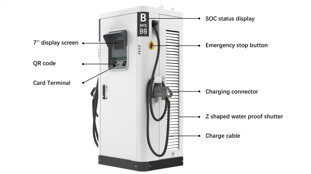 CE 30kw to 80kw Electric Car EV Charging Stations DC Fast Car Charger