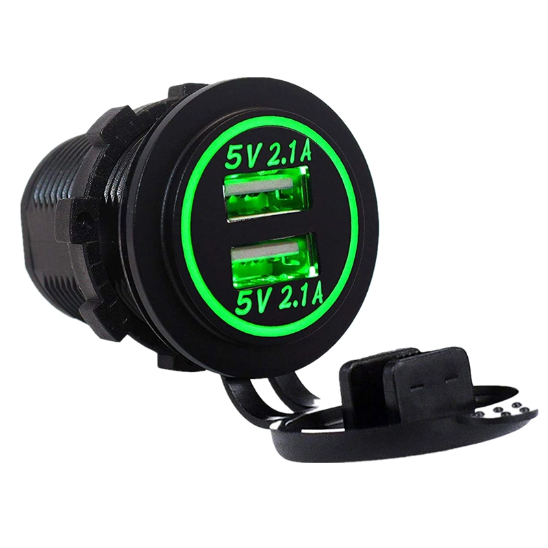 12V 4.2A Waterproof Motorcycle Dual USB Mobile Phone Charger