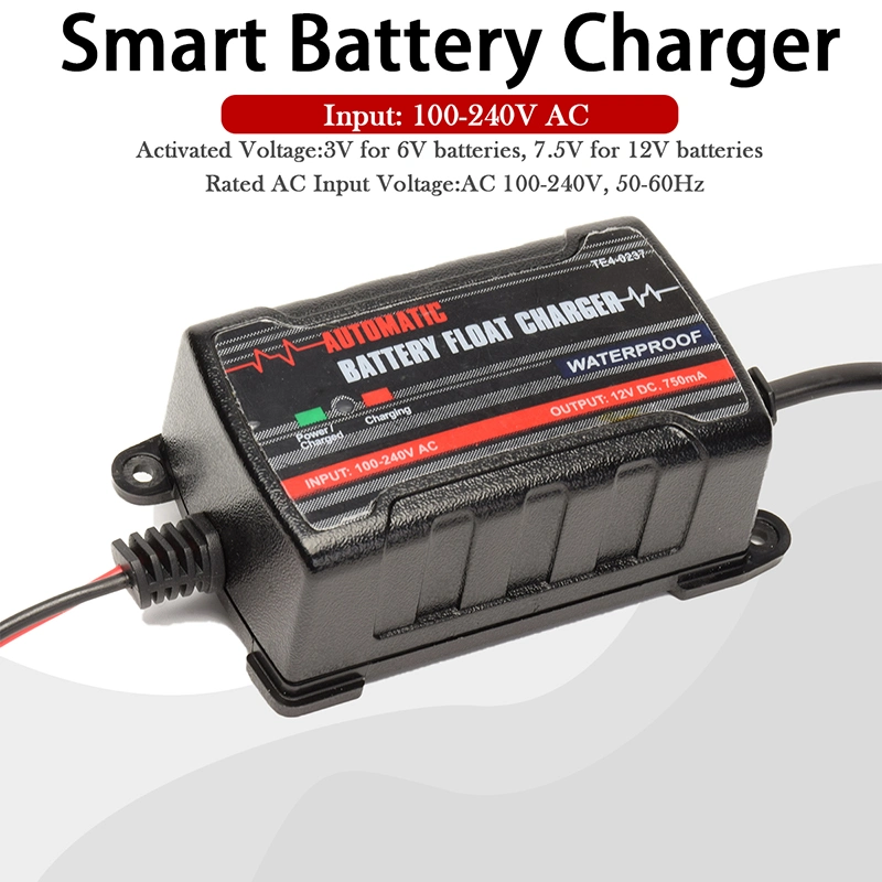 Portable Car Maintenance Battery Charger - Auto 6V/12V 750mA Trickle Charger