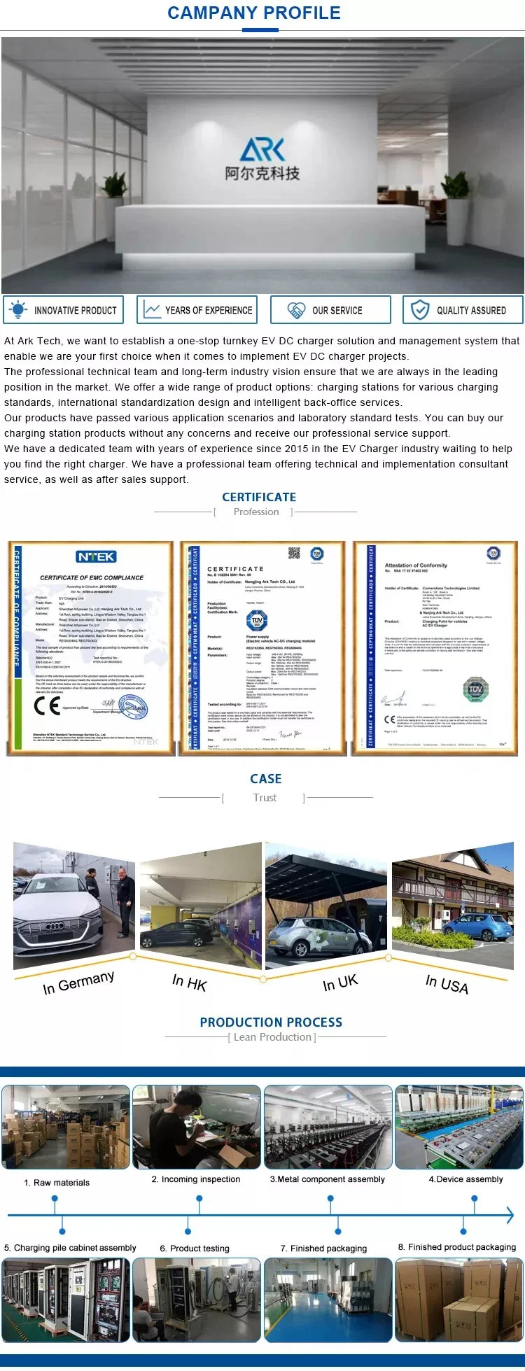 Commercial 1phase 3phase Outdoor EV Electronic Vehicle Charging Station Point