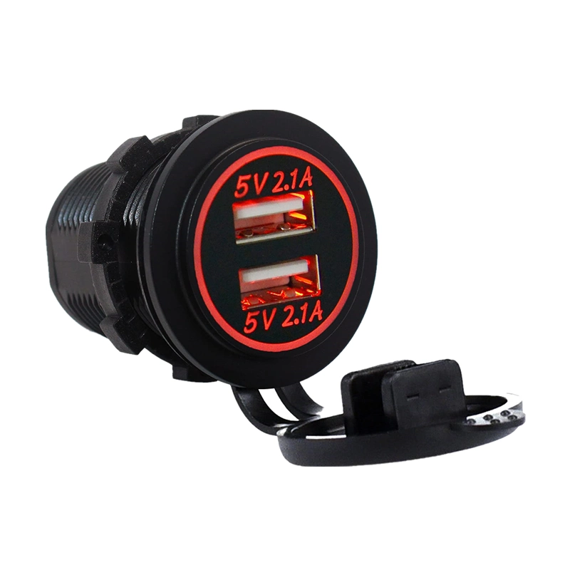 12V 4.2A Waterproof Motorcycle Dual USB Mobile Phone Charger