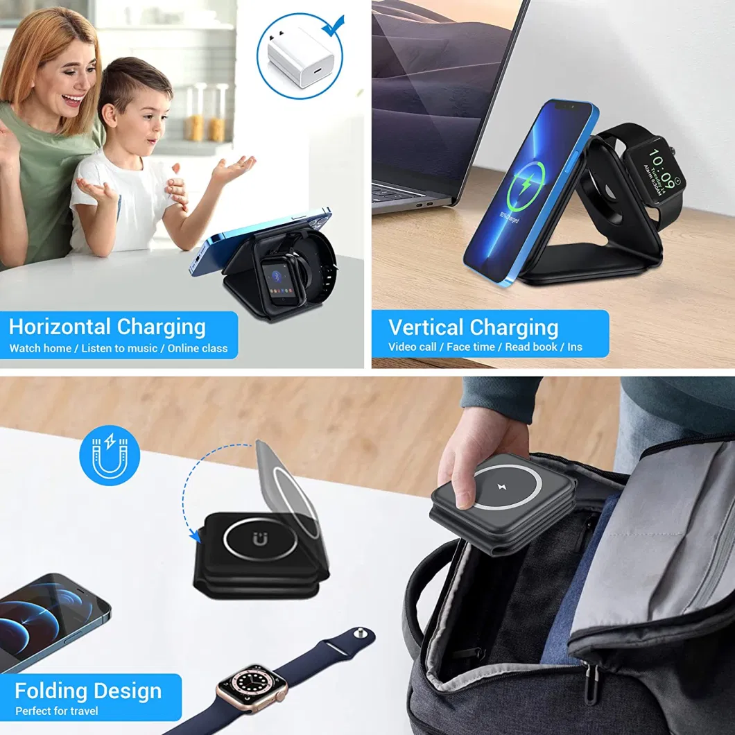 Hot Selling 3 in 1 Foldable Wireless Charger Portable Station Charging Station Highest Quality