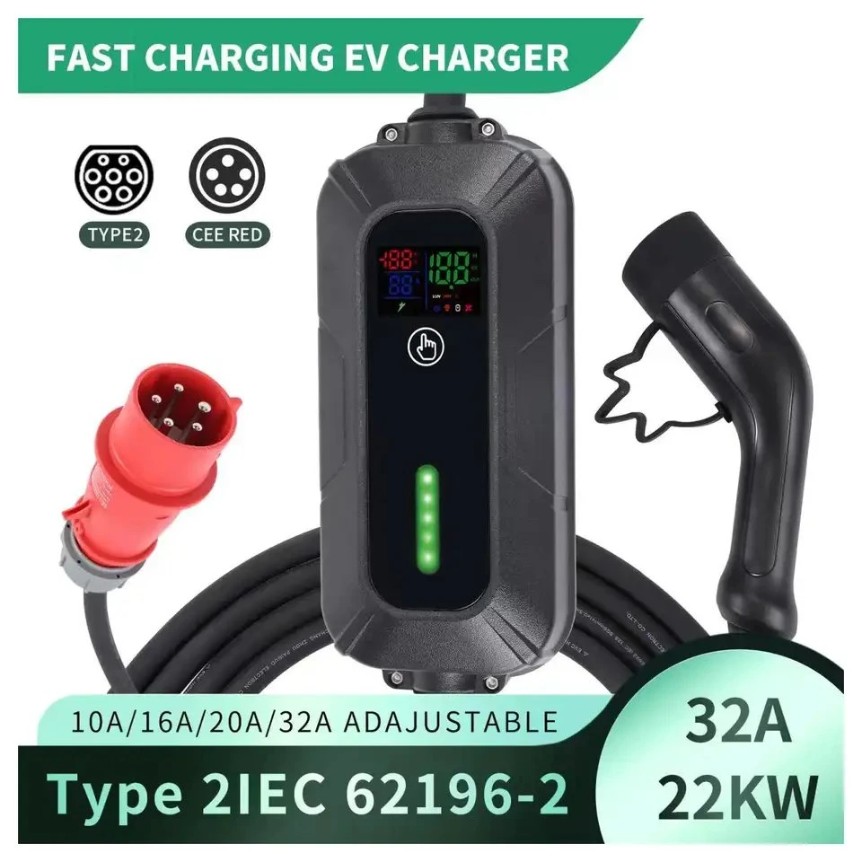 Home Use Intelligent 22kw 36A Wallbox EV Charger Phase 2 EV Charging Stations