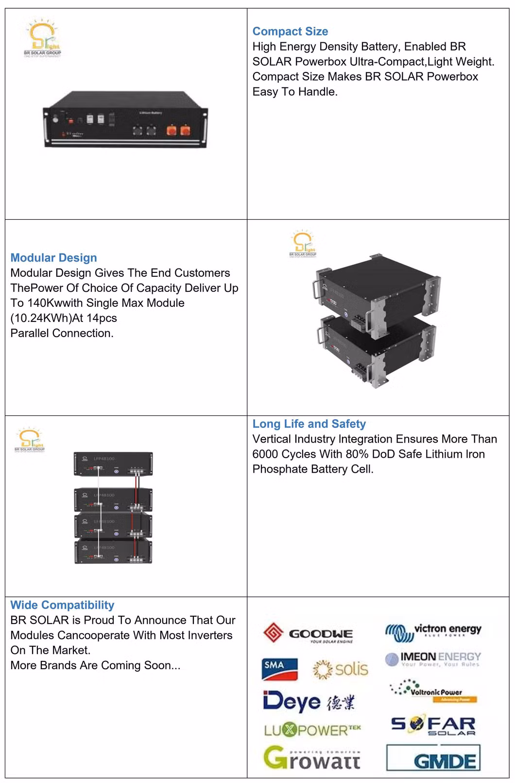 LiFePO4 Br-LFP-48300 Lithium Storage Charger