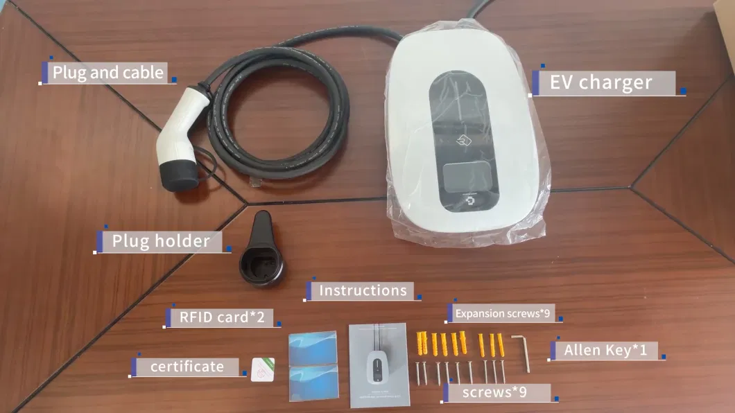 Type 2 EV Charger Wall-Mounted Charging for Home Use with CE Certificate