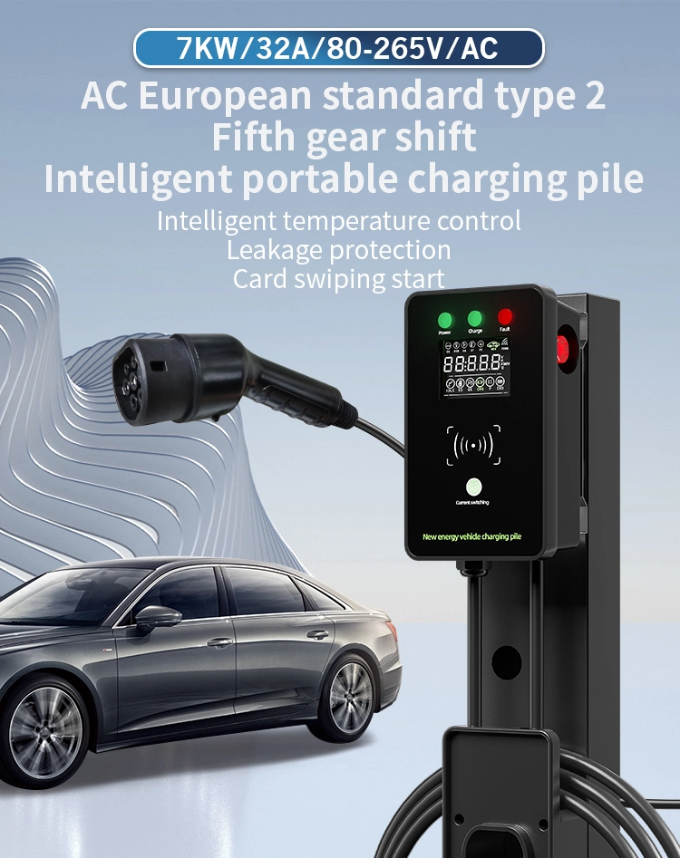 32A 7kw Home Electric Car EV Charger EV Fast Charger Station New Energy Car Charger Electric Motor Charging Pile Evse