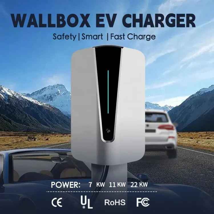 Factory Hot Evse Wall-Mounted Waterproof and Dust-Proof Electric Vehicle Charging Box Level 2 Electric Vehicle Charging Station Evse 7kw 11kw 32A 48A