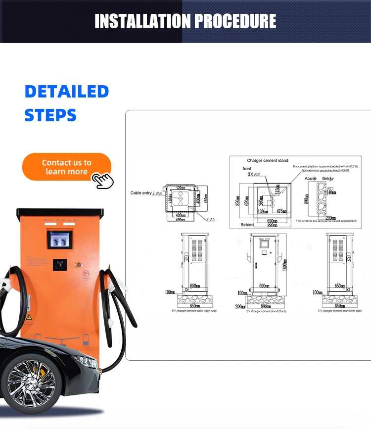 30kw Portable DC Chademo CCS Rapid Charger Wall Mounted Wall Box Portable Charging Stations