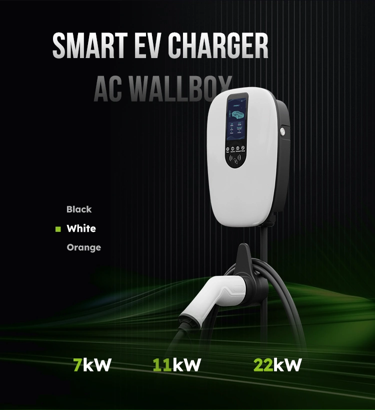 Type 2 EV Charger AC 7kw/11kw/22kw RFID Card/APP Control with Dlb Optional