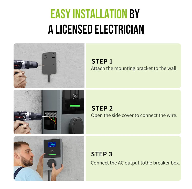 Wireless Smart Charging Point EV Charger with RFID Card/WiFi and APP Control