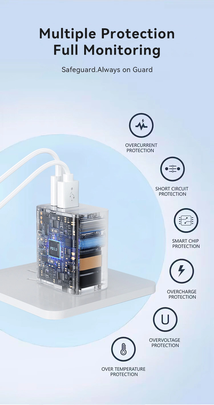 Pd18W QC3.0 USB Fast Type C Charger Universal Input 5V 3A/9V 2A/12V 1.5A EU UL CE FCC SAA RoHS Ukca for Tablet/Mobile Phone/ LED/CCTV/Headset/Wireless Charging