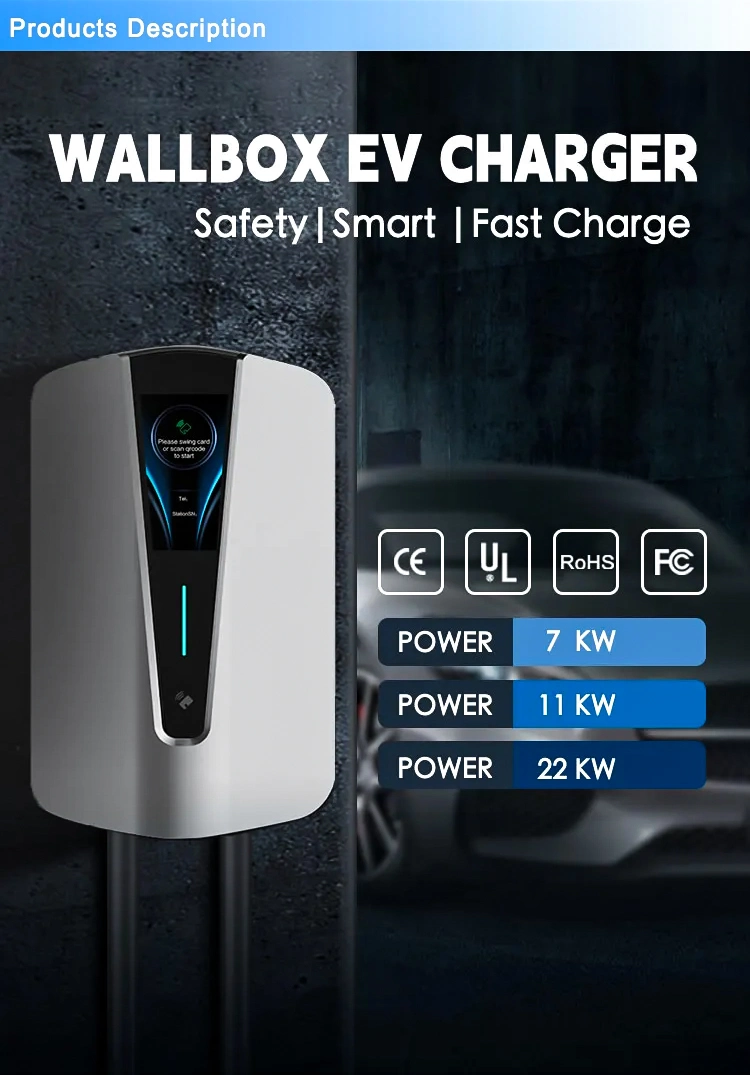 Factory Manufacturer Fast Wallbox EV Charger Smart Portable Electric Car Charging Station