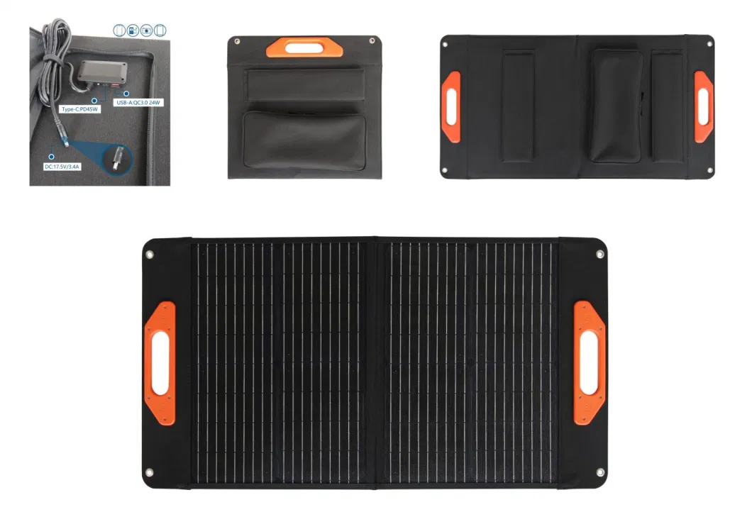 Factory Direct Renewable Energy Foldable Solar Panels 100W 2.9kg