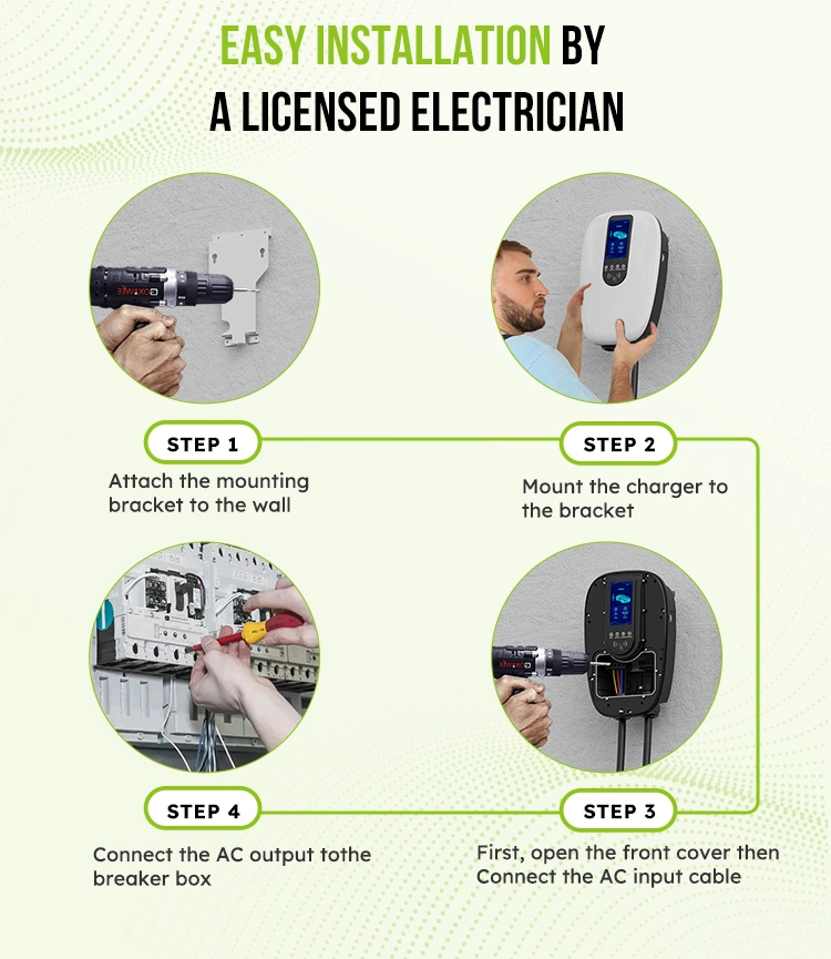 Wall Mounted EV Car Charger 11 Kwh