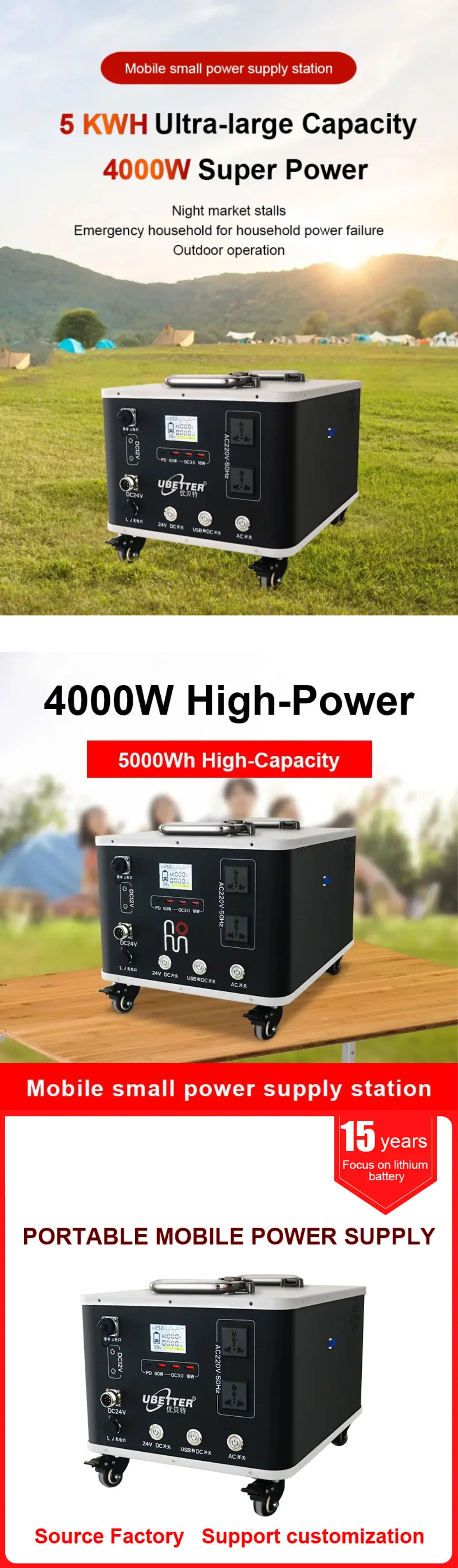 ODM China 40.5Ah Lifepo4 magnetic product portable ev charging station solar system Lithium Battery