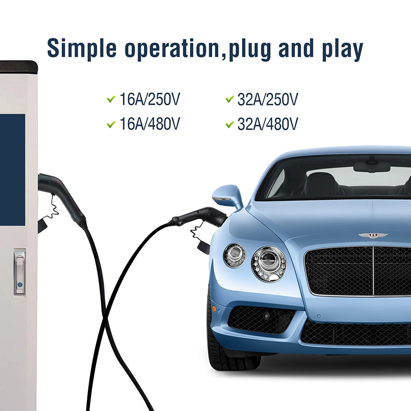 2024 7kw 11kw 22kw Type2 Portable EV Charger Cable with TUV, CE Certification