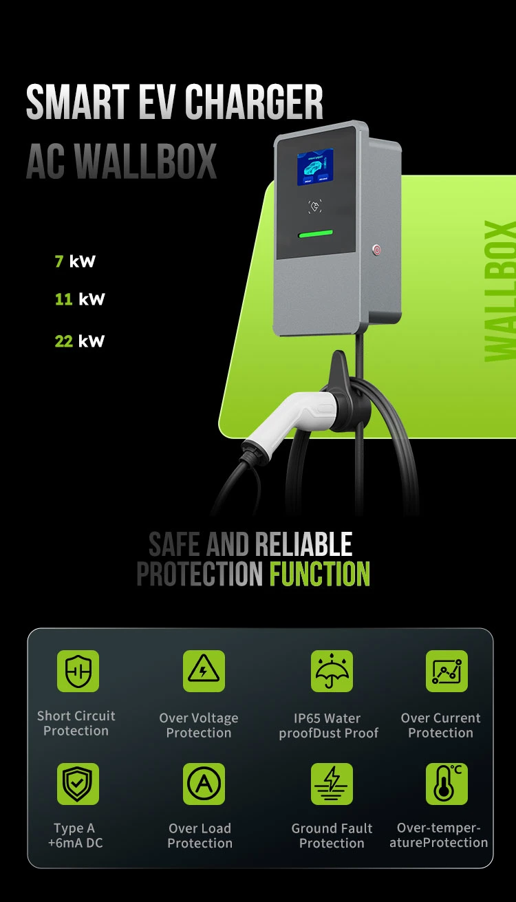 EV Charging Station with WiFi/APP/Ocpp for Home and Commercial Use